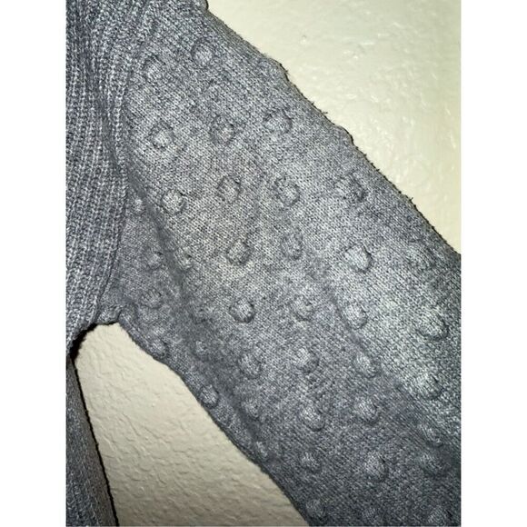 Cece Womens Gray Textured Long Sleeve Round Neck Sweater - Picture 10 of 14